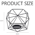Miniatyrbild 4 av 5: Geometrisk Tealight-hållare, Geometrisk Ljusstake för Bröllop Jul Hembordsdekorationer, Svart