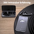 Miniatyrbild 5 av 5: Bluetooth-headset med mikrofon, Bluetooth 5.1, CVC 8.0 Dual Mic, med LED-laddningsfodral, HD handsfree-funktion, två anslutna enheter för iOS och