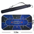 1.2x0.6m Hold'em Poker Table Mat - Durable Rubber Gaming Table Pad for Blackjack, Baccarat, Dice & Roulette