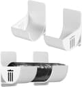 2.5 inch Small Trash Bag Holder 4 Pcs Wall Mounted Plastic Kitchen Organizer Multifunctional Home Storage White