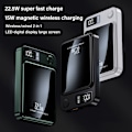 Miniatyrbild 9 av 9: Trådlös Powerbank Extern Extra Batteripaket SVART black black