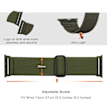 Miniatyrbild 2 av 5: 2-pack remmar kompatibla med Apple Watch-remmar 45 mm 44 mm 42 mm, loop för iWatch SE Ultra Series 8 7 6 5 4 3 2 1, svart/grön