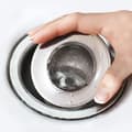 Miniatyrbillede 2 af 5: Bruseafløbssi - Hårfanger med prop-huller - Vaskeprop - Afløbsfilter i rustfrit stål - 7,6 cm (3 tommer)
