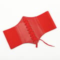 Korset til kvinder - Justerbare snørekorsetbælter, ærmeløs, stropløs PU-læderbustier