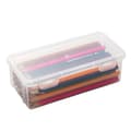 Two-Pack Transparent Pencil Case, Double-Layer Organizer for Pens, Pencils & Art Supplies, Snap-Lock Stationery Case - Lightweight