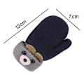 Miniatyrbild 5 av 5: Barn Fleece Fodrade Stickade Vantar för Baby Toddler Pojkar Flickor Vinterhandskar Stickade Tjocka Termiska Handskar blå