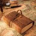 Leather Bound Journal Vintage Leather Writing Diary 400 Blank Kraft Paper Pages 6.5\" x 4.5\" Embossed Leather Sketchbook