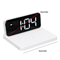 Miniatyrbild 3 av 8: Väckarklocka Trådlös Laddare Vit USB Utmatningsgränssnitt Snabbladdning LED-display Justerbar Volym Elektronisk Utrustning