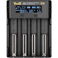 Miniatyrbild 1 av 5: 18650 Batteriladdare 4 Platser Automatisk med Laddningsläge LCD-display för Li-ION Ni-MH Ni-CD AA AAA AAAA C 22650 18490 18350 RCR123 (Batterier ingår ej)