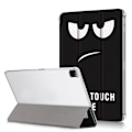 Miniatyrbild 1 av 5: iPad Pro 12.9 (2018/2020/2021) - Tri-Fold Läder Fodral - Dont To Dont Touch Me