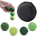 Silikonmagnetiska bollfidgetleksaker för vuxna och tonåringar, 4-pack stresslindrande sensoriska leksaker för ångest, autism, ADHD, kontorspresenter grön