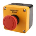 IP65 Nødstopp Trykknappstasjon, 660V 10A, 1NO 1NC