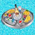 Miniatyrbild 1 av 5: Flytande dryckeshållare, uppblåsbar pool dryck float bricka med 8 hål stor kapacitet simbassäng kopphållare pool dricka kylare för drycker öl