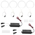 4 stk Hvite Frontlykter CCFL LED Angel Eyes Kit Halo Ring DRL Blinklys CCFL Frontlyspære For E36 E46 E39 E38