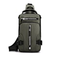 Miniatyrbild 1 av 5: Crossbody ryggsäck axelväska lätt axel-armégrön