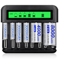 Miniatyrbild 2 av 5: LCD Universal Batteriladdare - 8 Fack AA /AAA /C /D Batteriladdare för Uppladdningsbara