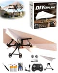 RC Paper Airplane Motor Kit DIY Model Airplane Starter Building Kit with Gyro Stabilizer Dual Propellers Foldable Electric Remote Control w/ Plane B w/ Plane B