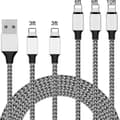 5-pack iPhone-laddare Lightning-kabel 3m1 1.8m2 0.9m2 Flätad iPhone-kabel Datasynkroniseringskabel C-typ