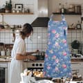 Miniatyrbild 7 av 7: Blommiga förkläden för kvinnor 2-pack Förkläden i bomullscanvas med rosmönster Justerbara köksförkläden för matlagning, bakning och trädgårdsarbete