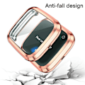 Miniatyrbild 4 av 5: [2-pack] Fitbit Versa skärmskyddsfodral, helt runt elektropläterat mjukt TPU-skydd runt skyddande fodral transparent + svart