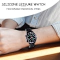 Miniatyrbild 3 av 9: Herrklockor Sport Handled Pojkar Army Silicon Strap Quartz Watch C red One-size red One-size
