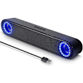 Miniatyrbild 1 av 5: Datorhögtalare, USB-drivna PC-högtalare för stationära datorer och bärbara datorer, med LED-lampor, Plug and Play