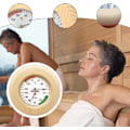 Miniatyrbild 6 av 6: Bastutermometer trä inomhustermometer 2-i-1 termometer och hygrometer med precisionsskala bastutillbehör utomhus levande