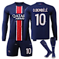 Miniatyrbild 1 av 2: Paris Saint-Germain Barn Hemmaställ 2024-2025 Höst & Vinter Nr 10 strumpor 24 O.DEMBELE No 11 socks 24 No 11 socks 24