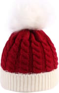 Jul tomte stickad mössa för baby, jul stickad mössa för barn, 0 till 3 år röd