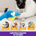 Miniatyrbild 4 av 5: Katt leksaker, fladdrande vingar sparv kattmynta leksaker, levande kvittrande, simulering fågel interaktiv katt leksak för kattunge kattunge träning