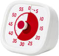 Visuell timer för barn - 60 minuters visuell timer för barn för klassrum, hem, kontor, nedräkningstimer för matlagning, undervisning, arbete, möten (vit)