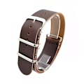 Miniatyrbild 2 av 3: Klockarmband Natoband i konstläder 20 mm - Välj färg Mörkbrun Mörkbrun