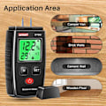 Miniatyrbild 3 av 5: Fuktmätare mätinstrument trä vägg väggkonstruktion fuktmätare mät LCD