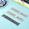 Miniatyrbild 2 av 5: 3-pack nätverksmetallband kompatibla med Apple Watch-band 38 mm 40 mm 41 mm 42 mm 44 mm 45 mm 49 mm, magnetisk ögla i rostfritt stål AA008 42mm AA008 42mm 44mm 45mm