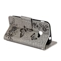 Miniatyrbild 3 av 6: Butterfly läder Samsung Galaxy Xcover 4S fodral - Silver/Grå Silvergrå