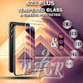 Miniatyrbild 1 av 5: 2-Pack Samsung S23 Plus Skärmskydd & 1-Pack linsskydd - Härdat Glas 9H - Super kvalitet 3D