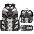 School Backpack, Lunch Bag, Pencil Case, or 3-Piece Set in Mechanical Style for Kids Design 21 3-Piece Set