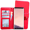 Miniatyrbild 8 av 9: Smidigt Läderfodral för Samsung Galaxy S9 Plus Vit Vit
