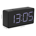 Miniatyrbild 1 av 2: Enkel elektronisk klocka LED väckarklocka med snooze-funktion för studenthem <br>(Svart )