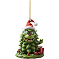 Miniatyrbild 4 av 5: 12-pack julgranshängande prydnader, Grinch-hängen som Grinchen jul för hem, semester, fest, dekor