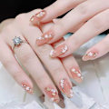 Miniatyrbild 3 av 5: 3D Blommiga Nagelkonst Berlocker Set Glitter Vita Blommor Pärla Nagelkonst Gyllene Kaviar Pärlor Nagel Dekoration Akryl Nagelkonst Stud Nagel