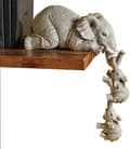Elefanthyllfigurer, mammaelefant och elefantunge, present
