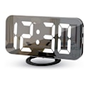 Miniatyrbild 1 av 5: Digital väckarklocka, väckarklockor för sovrum, stor display spegelyta väckarklocka med USB-laddare 12/24H, automatisk dimmerläge, för kontor sovrum