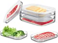 Miniatyrbild 1 av 6: Deli Container for Refrigerator, Stackable Deli Container for Refrigerator, Transparent Deli Containers with Lids for Refrigerator, BPA-Free, 3 Pack