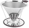 Koppar Kaffefilter Rostfritt Stål Filterhållare Mesh Tratt Kök Kaffebryggningsverktyg