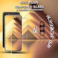 Miniatyrbild 3 av 5: 1-Pack Samsung S23 Plus Skärmskydd & 1-Pack linsskydd - Härdat Glas 9H - Super kvalitet 3D