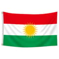 Kurdisk Flagga 150×90 cm – Perfekt för Demonstrationer & Evenemang