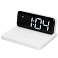 Miniatyrbild 6 av 8: Väckarklocka Trådlös Laddare Vit USB Utmatningsgränssnitt Snabbladdning LED-display Justerbar Volym Elektronisk Utrustning