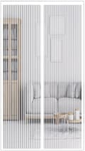 Magnetic Door Screen - 80x210 cm Self-Closing - High-Density Insect Net - No Drilling Required - White