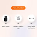 Miniatyrbild 5 av 9: 1 st USB-C hane till Lightning hona adapter Typ C laddningskabeladapter för 1:a generationens penna null - Rakt huvud